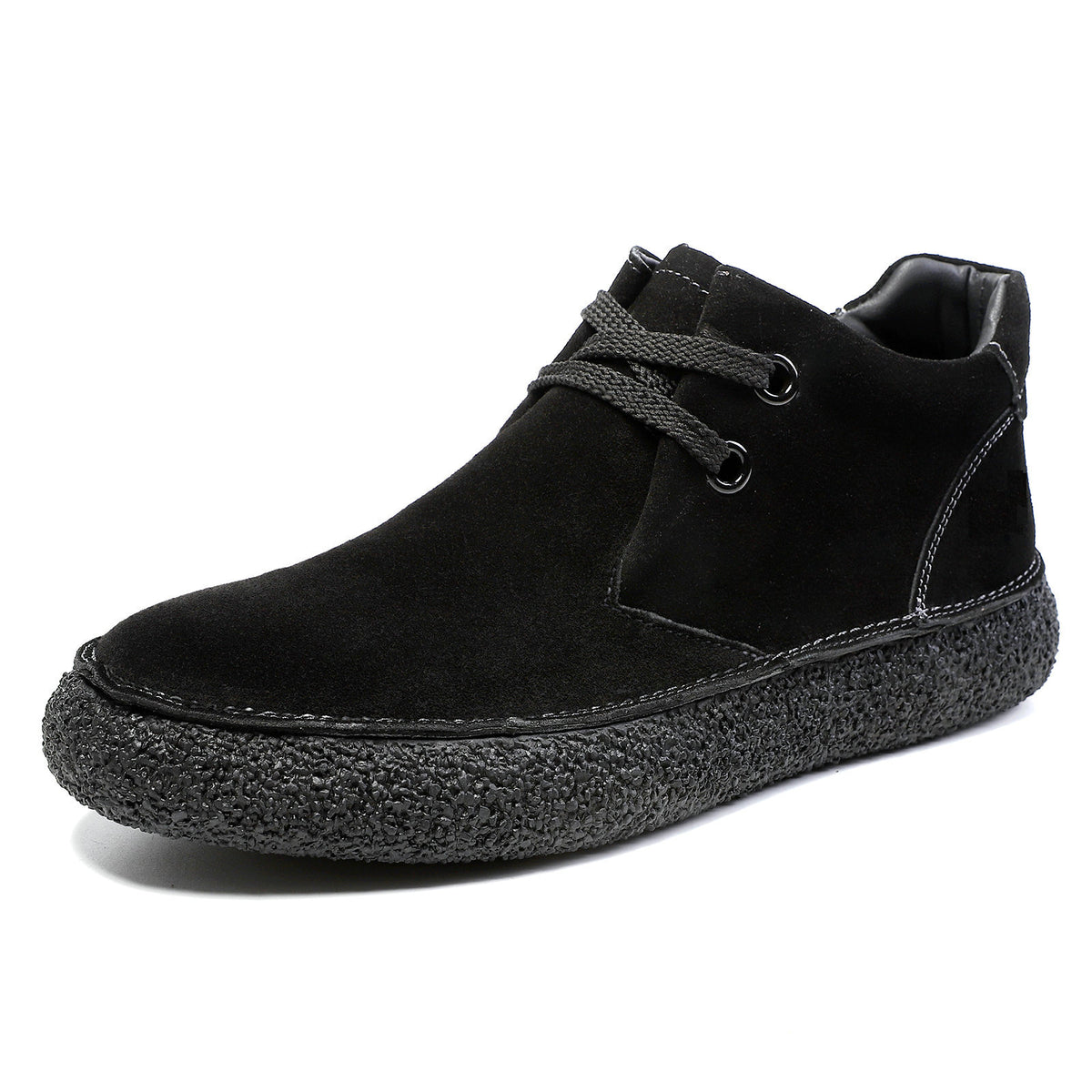 Mens Suede Leather Mid Top Casual Sneakers