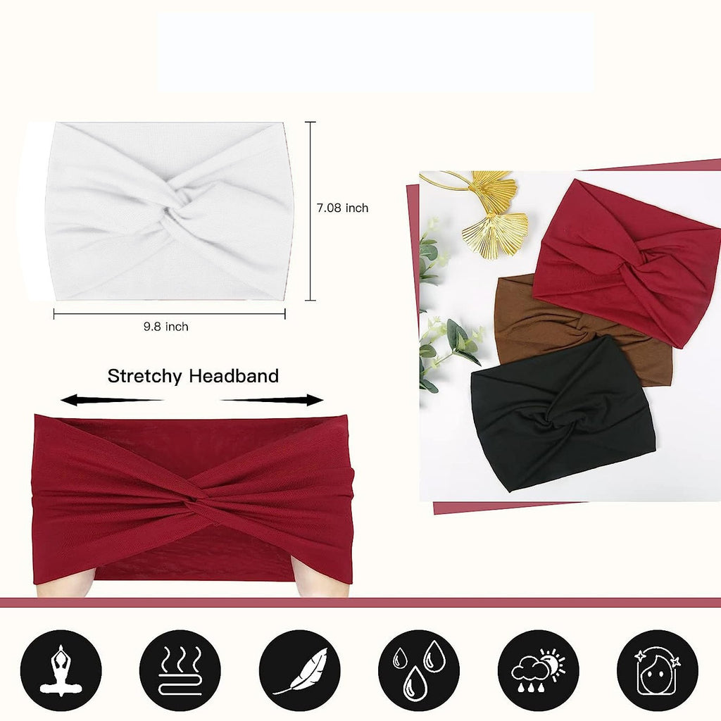 Elastic Wide Sports Hairband for Women