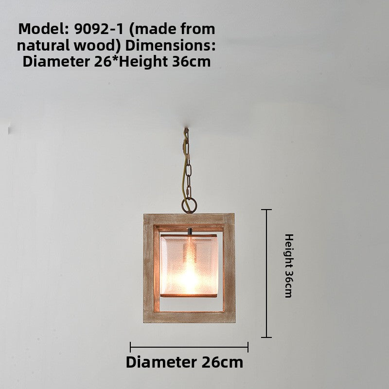 Decorative Wood Chandelier with LED Light