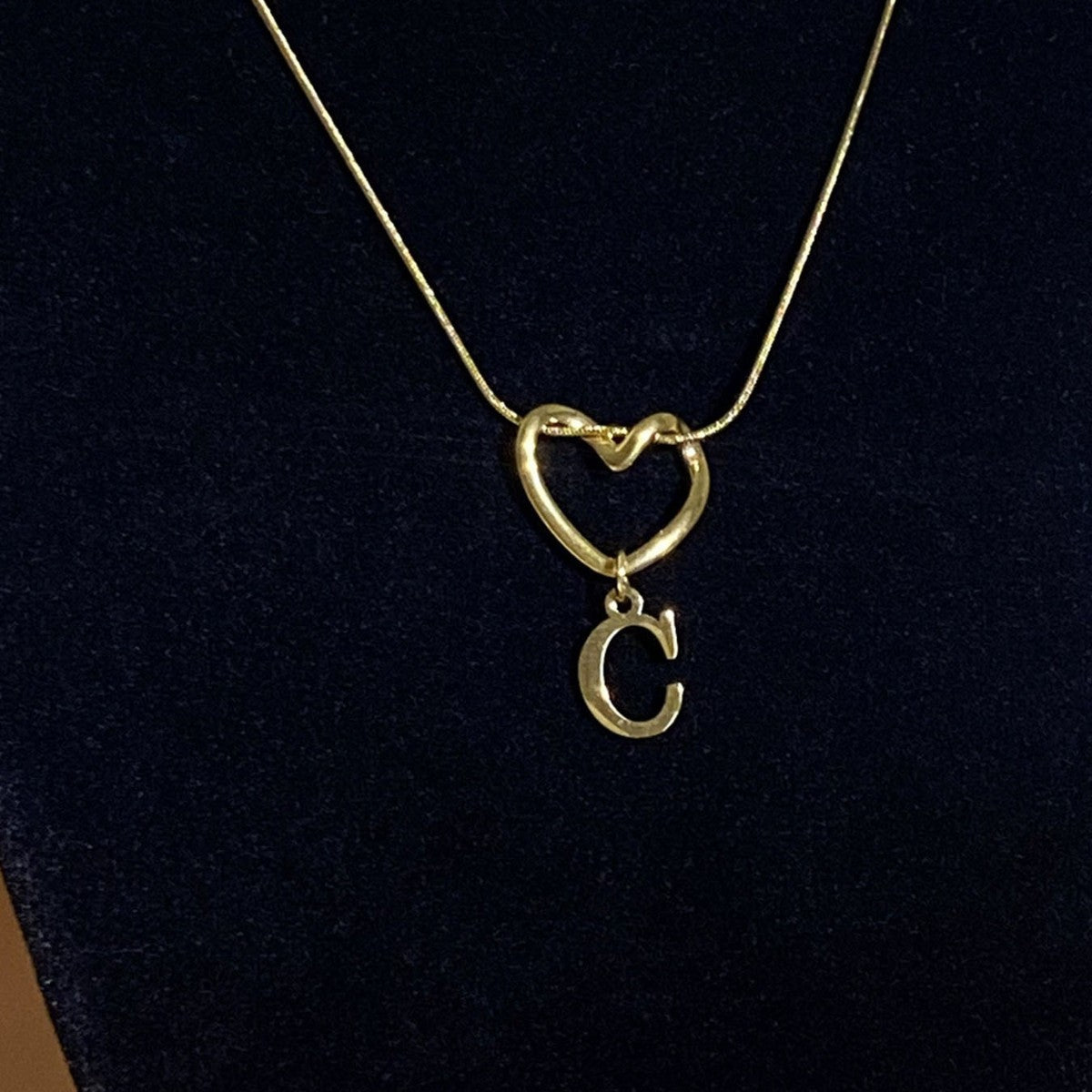 Fashion Alphabet Heart Pendant Necklace