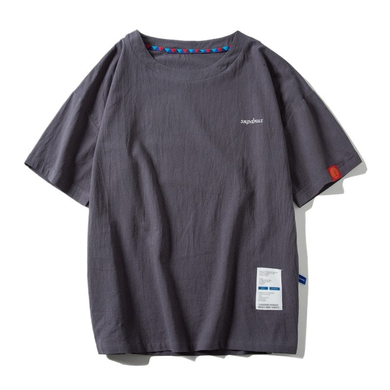 Cotton Linen Blend Mens Tshirt