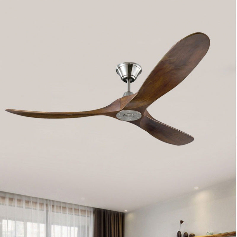 Retro Wood Ceiling Fan with Light and Remote Control