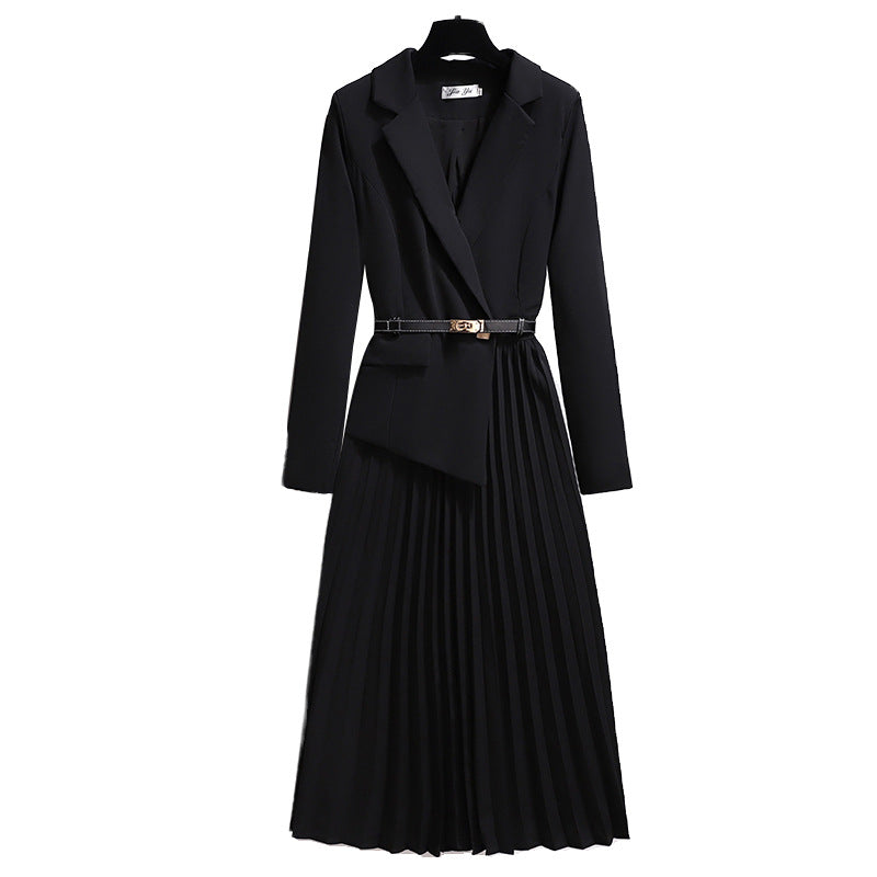 Suits with pleated dresses