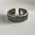 Vintage Copper Twist Ring Unisex Jewelry