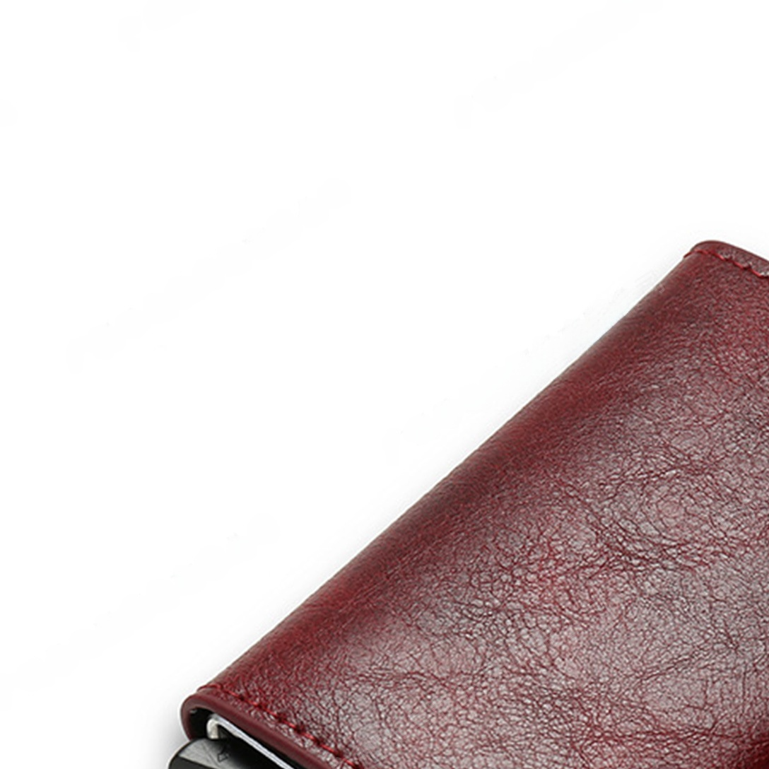 RFID Anti-Theft Automatic Pop-Up Card Holder Carbon Fiber Wallet