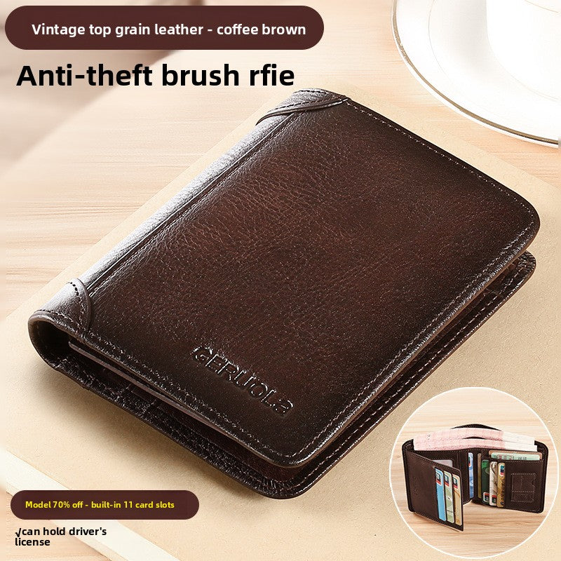 Leather wallet for men