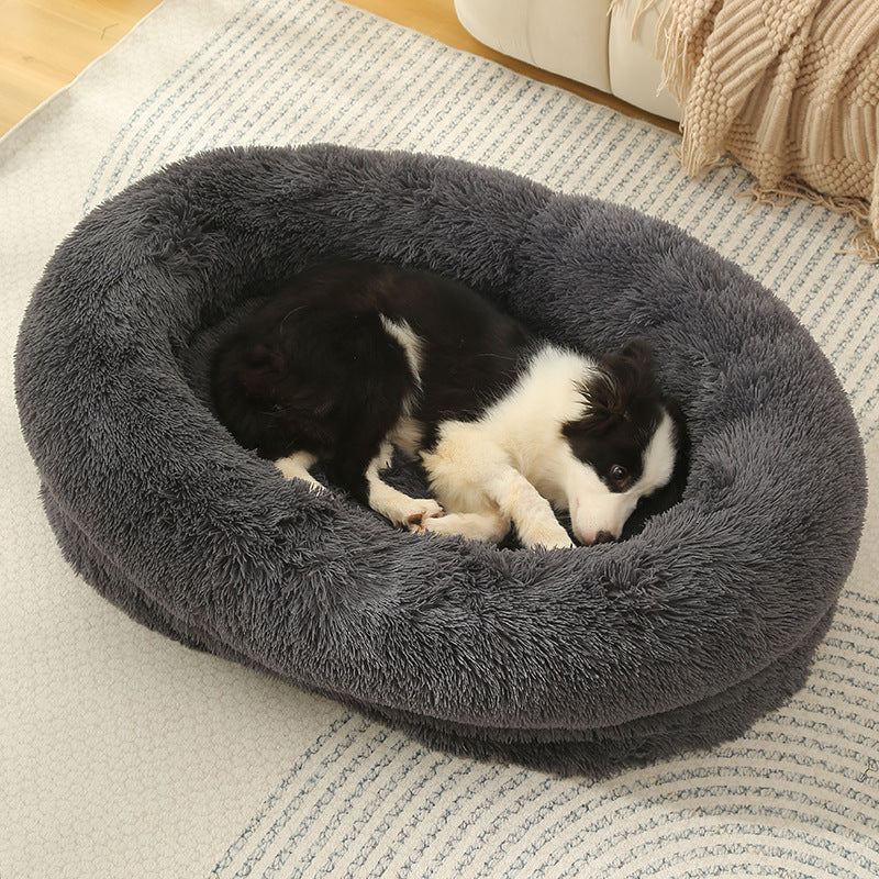 3D Cotton Yuanbao Pet Dog Bed with Waterproof Function