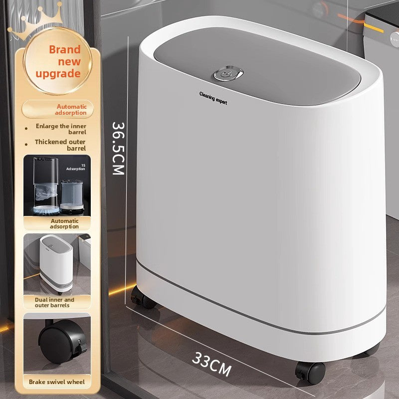 Press-Type Lid Trash Can with 18L Capacity