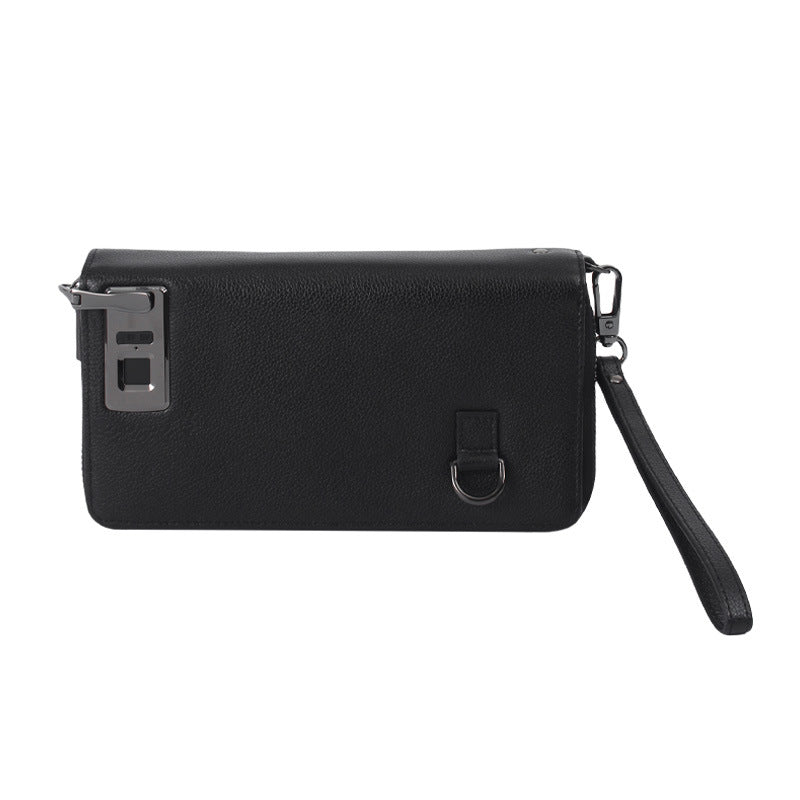 Men's Leather Fingerprint Lock Smart Wallet