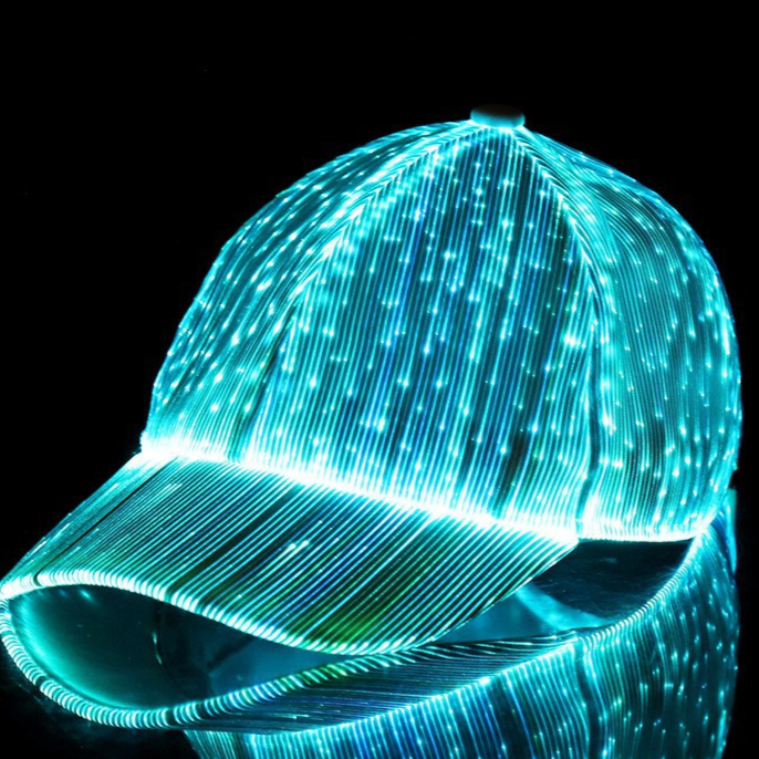 LED Fiber Optic Light Up Baseball Cap