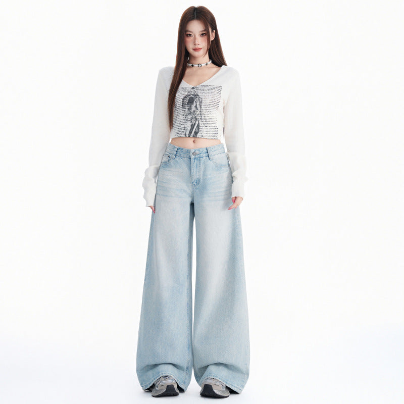 Women's loose-fit wide-leg jeans