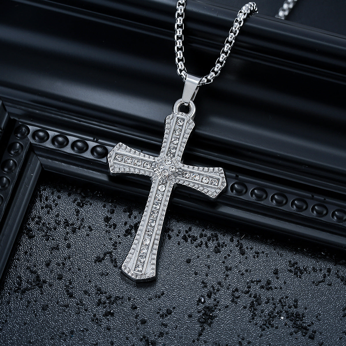 Letter Pendant Necklace with Vintage Chain