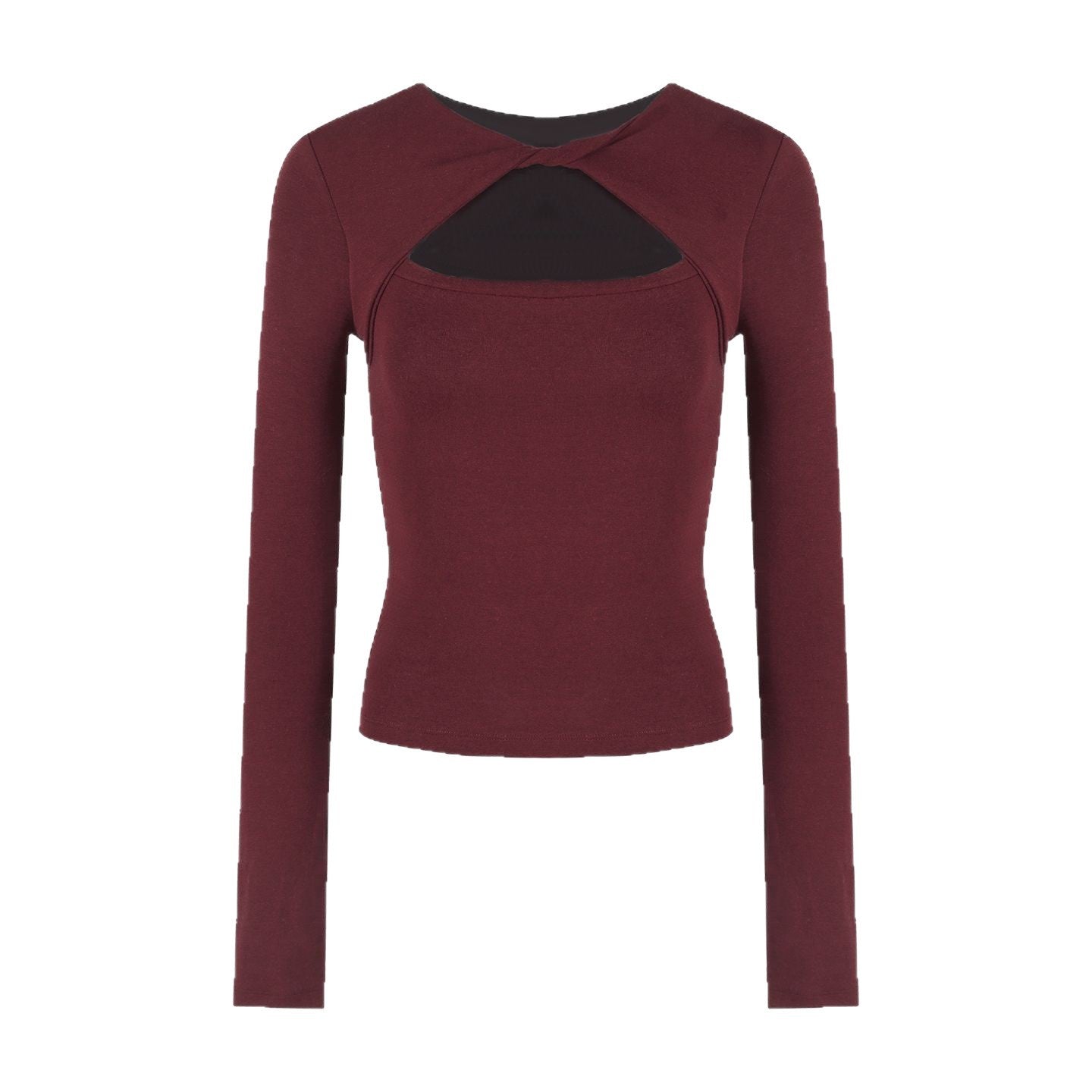 Slim Fit Hollow Out Long Sleeve T-Shirt