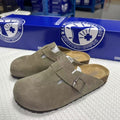 Unisex Leather Slippers with Cork Sole