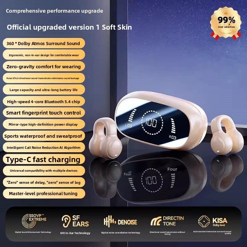 Clip-On Bluetooth Headphones
