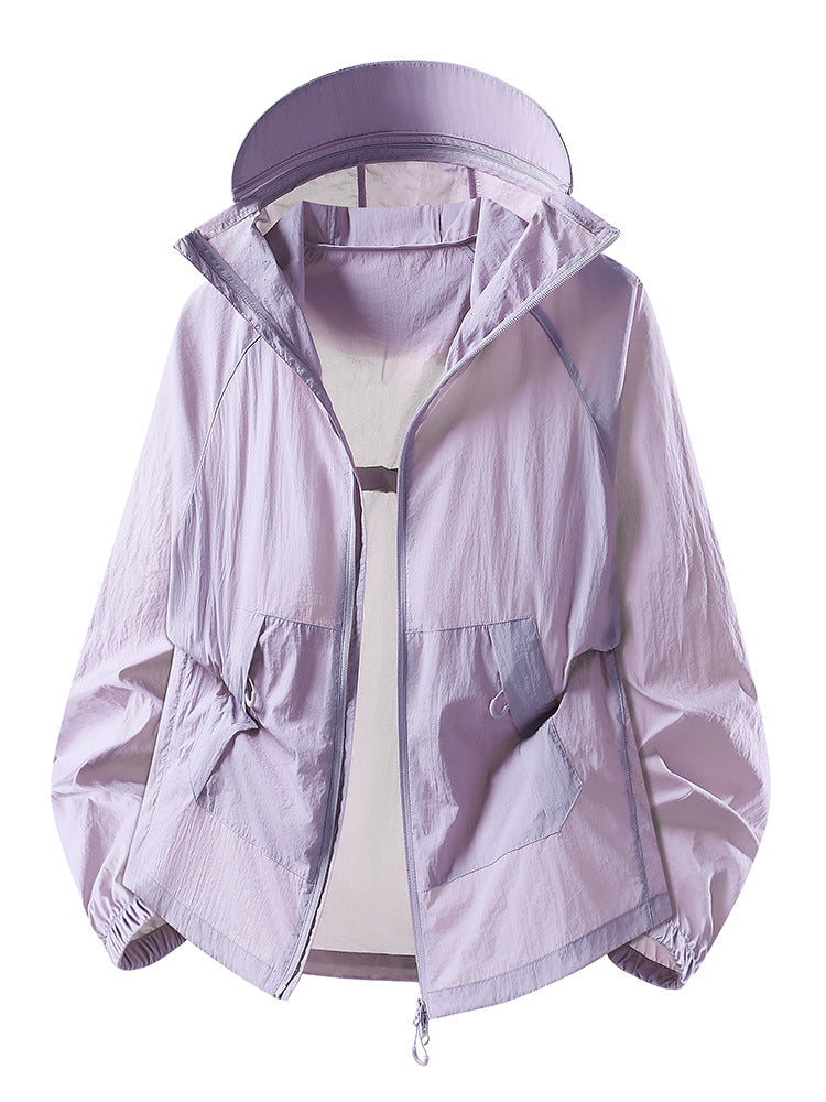 Mens UV Protection Lightweight Hooded Jacket