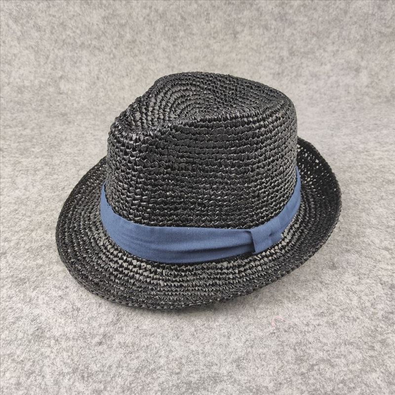 Raffia Straw Hat Wide Brim Jazz Hat Unisex Casual Sun Hat