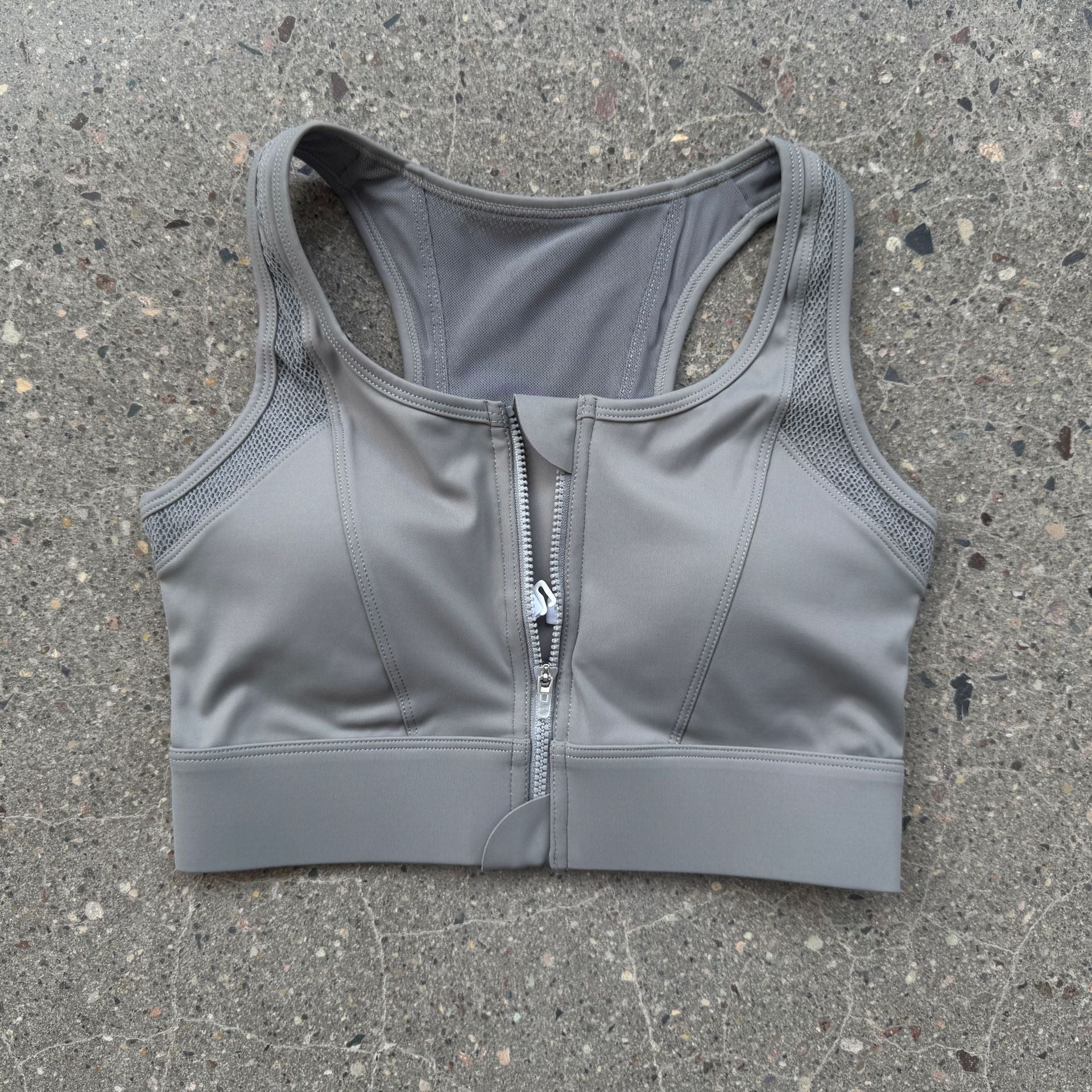 Womens High-Intensity Sports Bra with Front Zipper