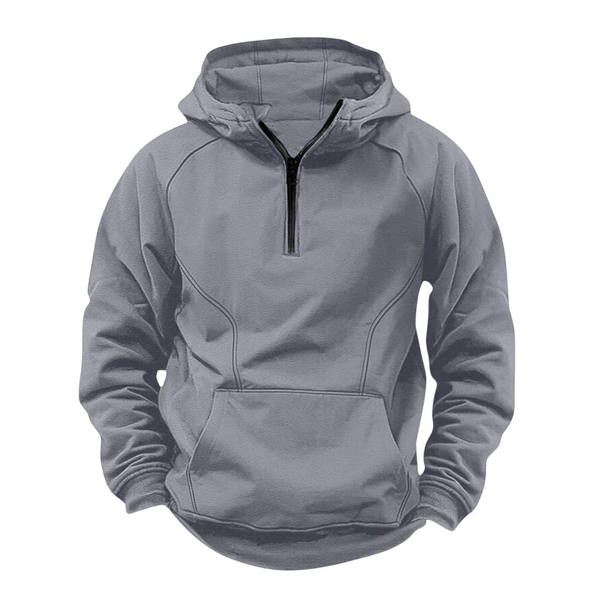 Mens Retro Hooded Zipper Jacket