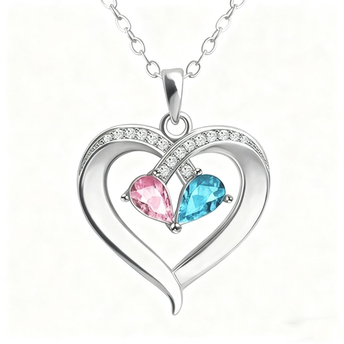 Heart Birthstone Pendant Necklace