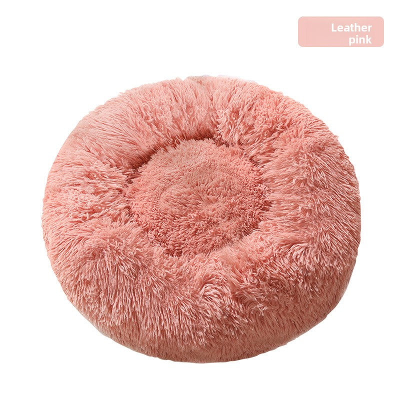 Plush pet bed