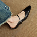 Womens Retro Pointed Toe Slip-On Slippers