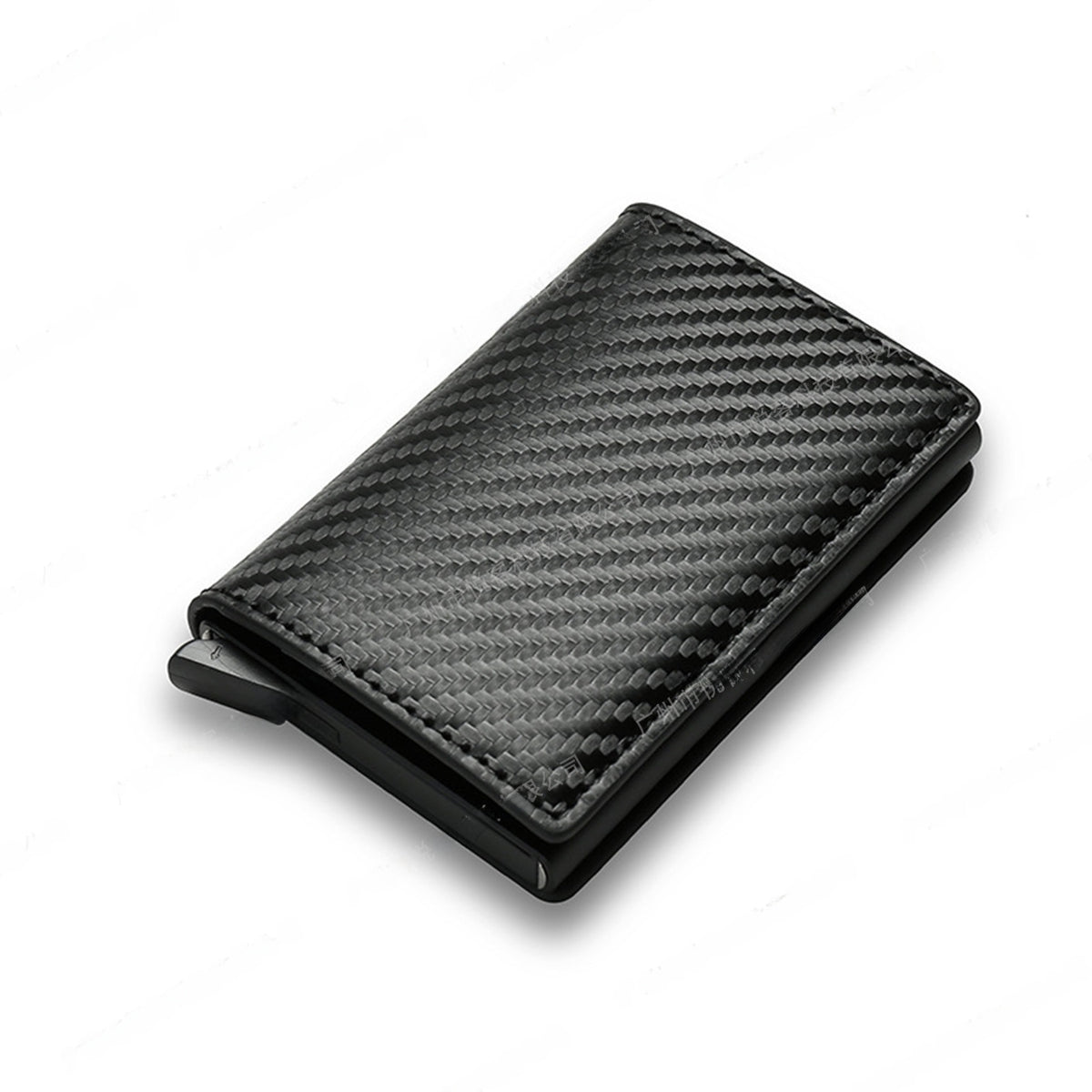 RFID Blocking Automatic Pop-Up Ultra-Thin Carbon Fiber Card Holder Wallet