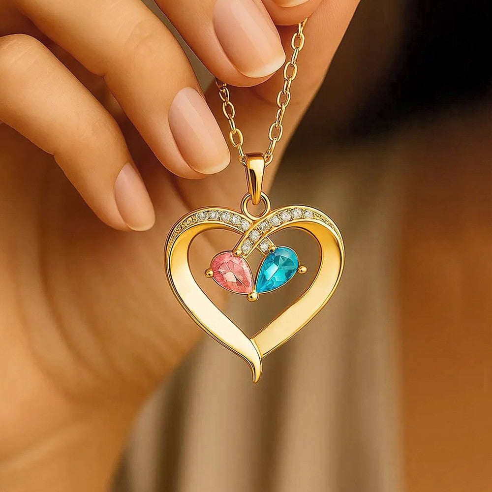 Heart Birthstone Pendant Necklace