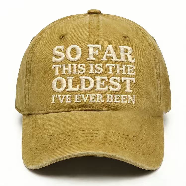 Vintage Washed Embroidered Baseball Cap