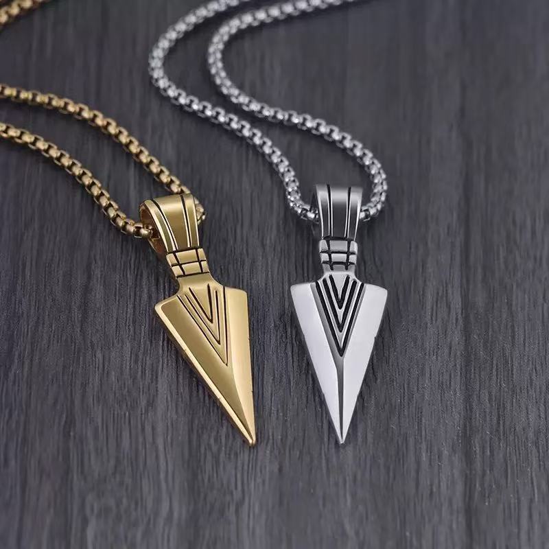 Geometric Arrow Pendant Necklace