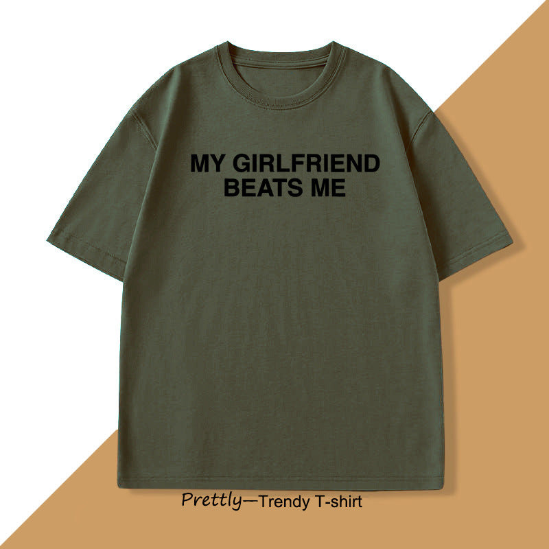Humorous Graphic Cotton T-Shirt for Men