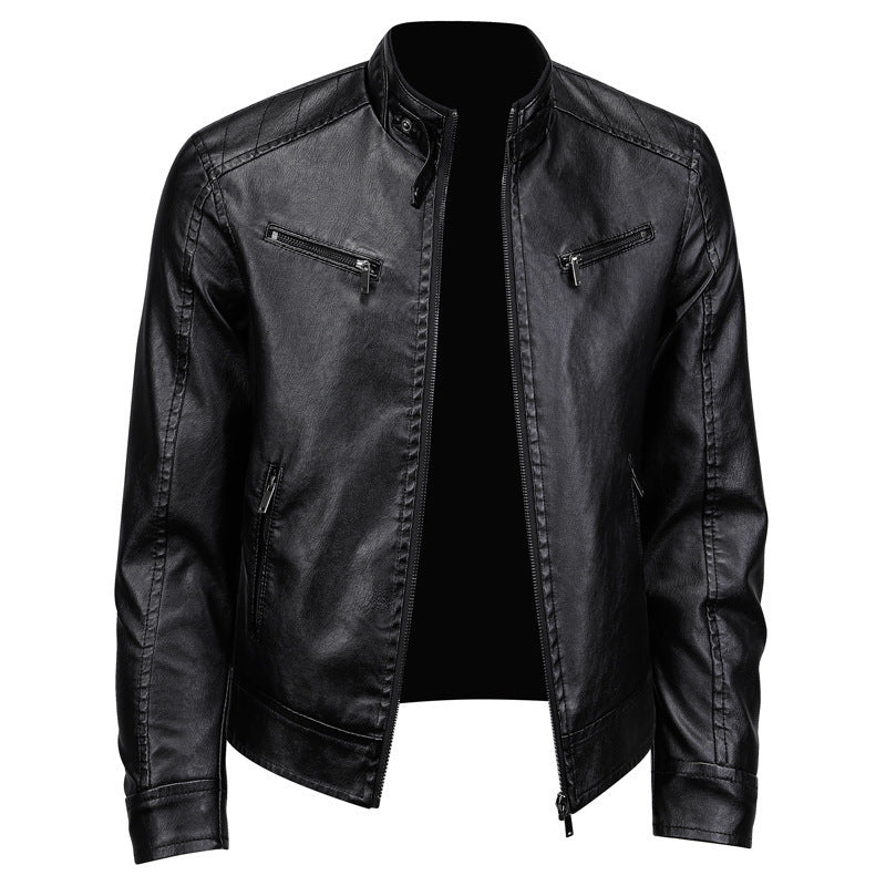 Men's Casual PU Leather Jacket