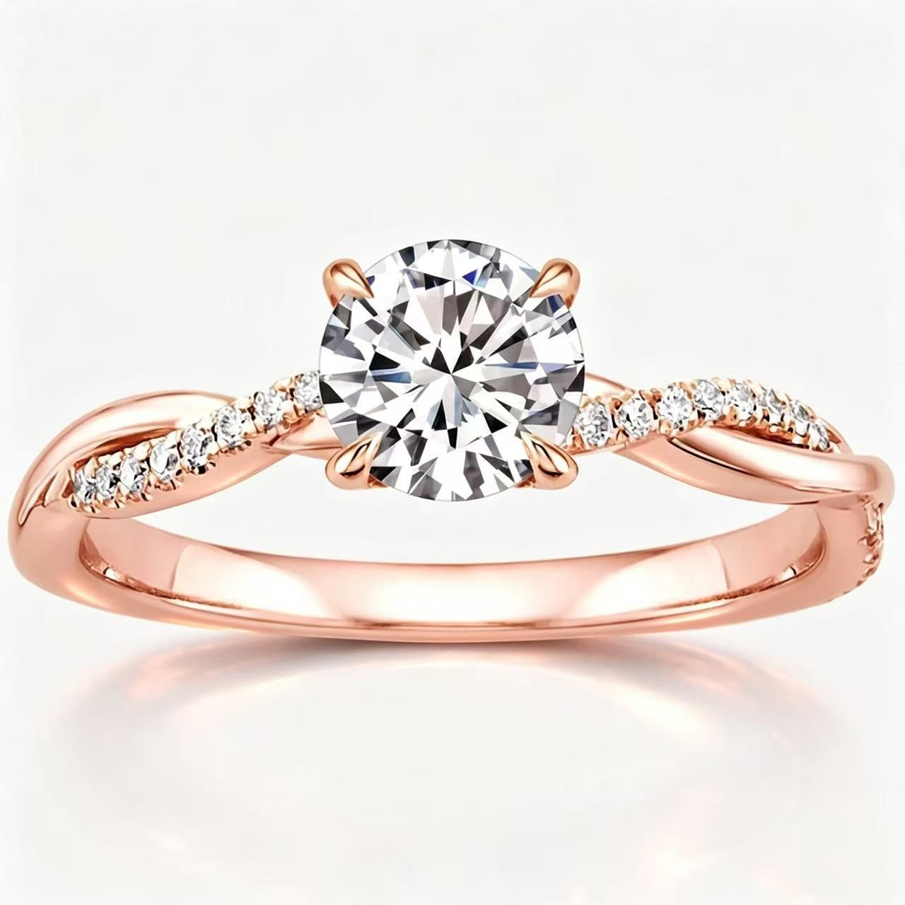 Geometric Zircon Stone Ring