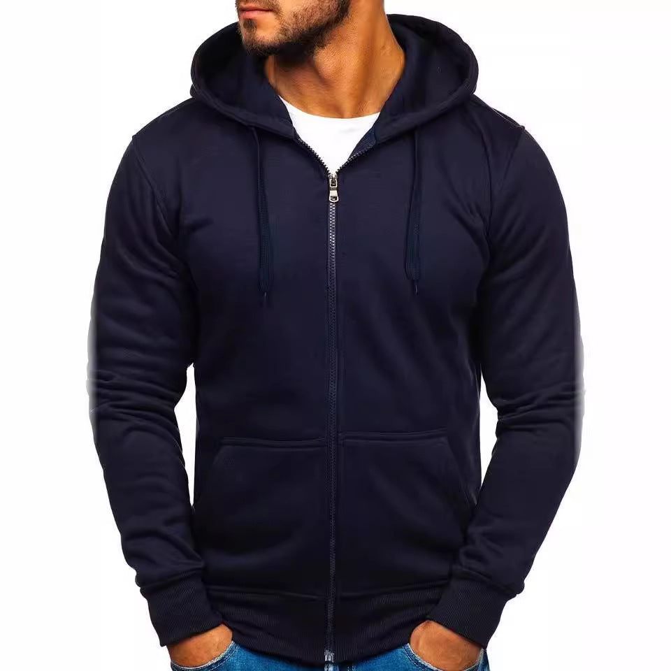 Mens Zip-Up Fleece Hoodie Sweatshirt