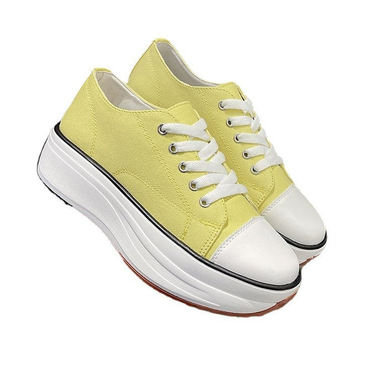 Women Low-Top Canvas Platform Shoes