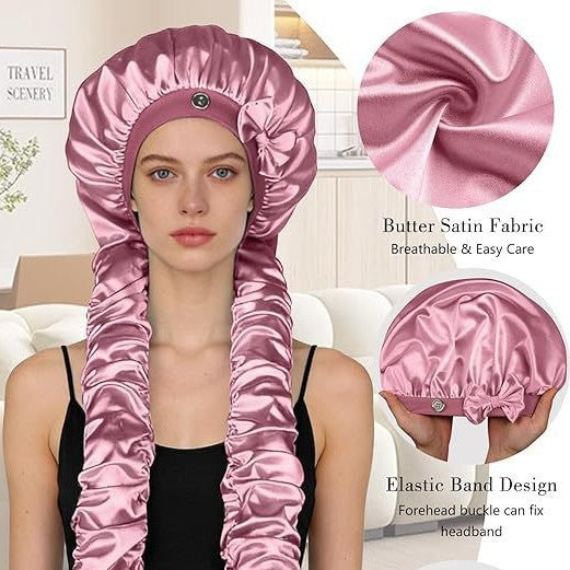 Satin Heatless Curling Sleep Cap