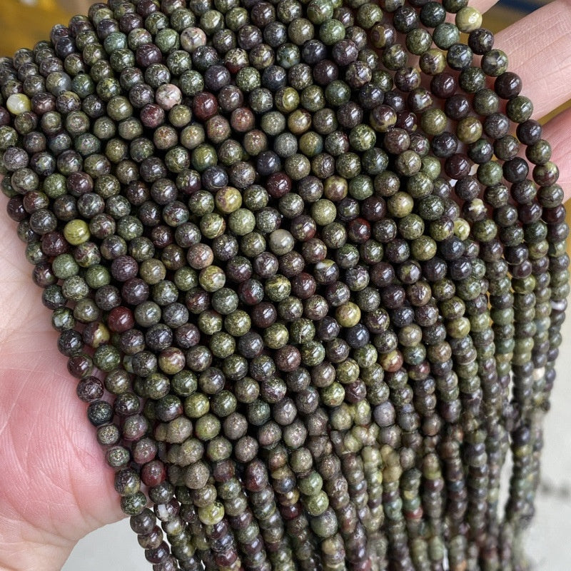 Natural Dragon Blood Stone BeadsDIY Necklace Bracelet Accessories