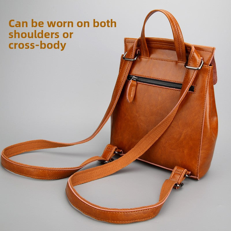 Genuine Leather Women Backpack Multi-Functional Waterproof