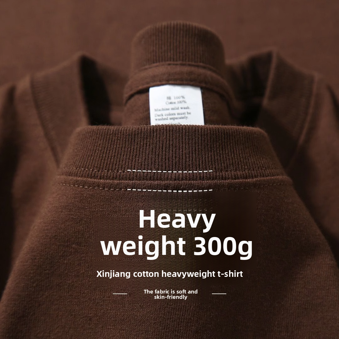 Unisex Couple Loose Half-Sleeve Round Neck Base Shirt