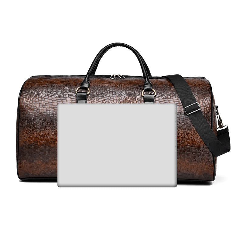 Waterproof Crocodile Pattern Mens Travel Bag