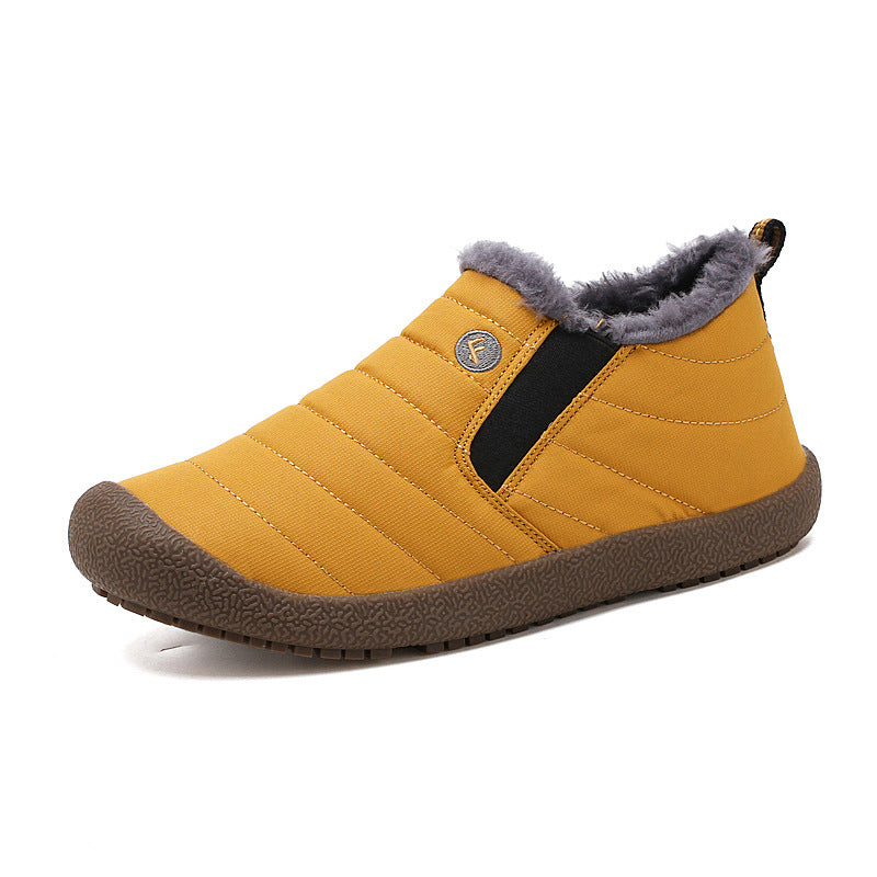 Waterproof snow boots for men, large-size cotton shoes, unisex footwear, lined men?s shoes for outdoor use