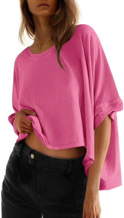 Womens Oversized Batwing Sleeve T-shirt