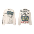 Lazy Style Retro Round-neck Printed Sweatshirt