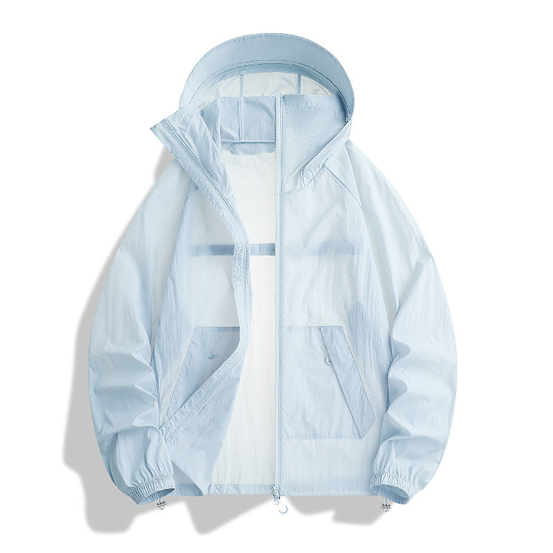 Mens UV Protection Lightweight Hooded Jacket