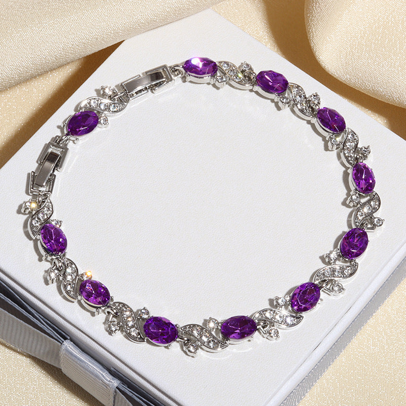 Cross-Shaped Zircon Alloy Bracelet