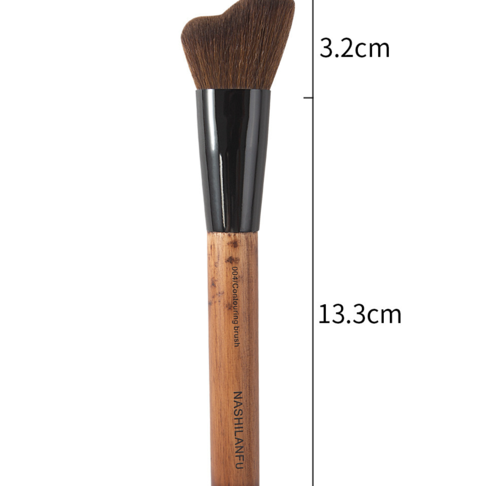 14-Piece Natural Wood Makeup Brush