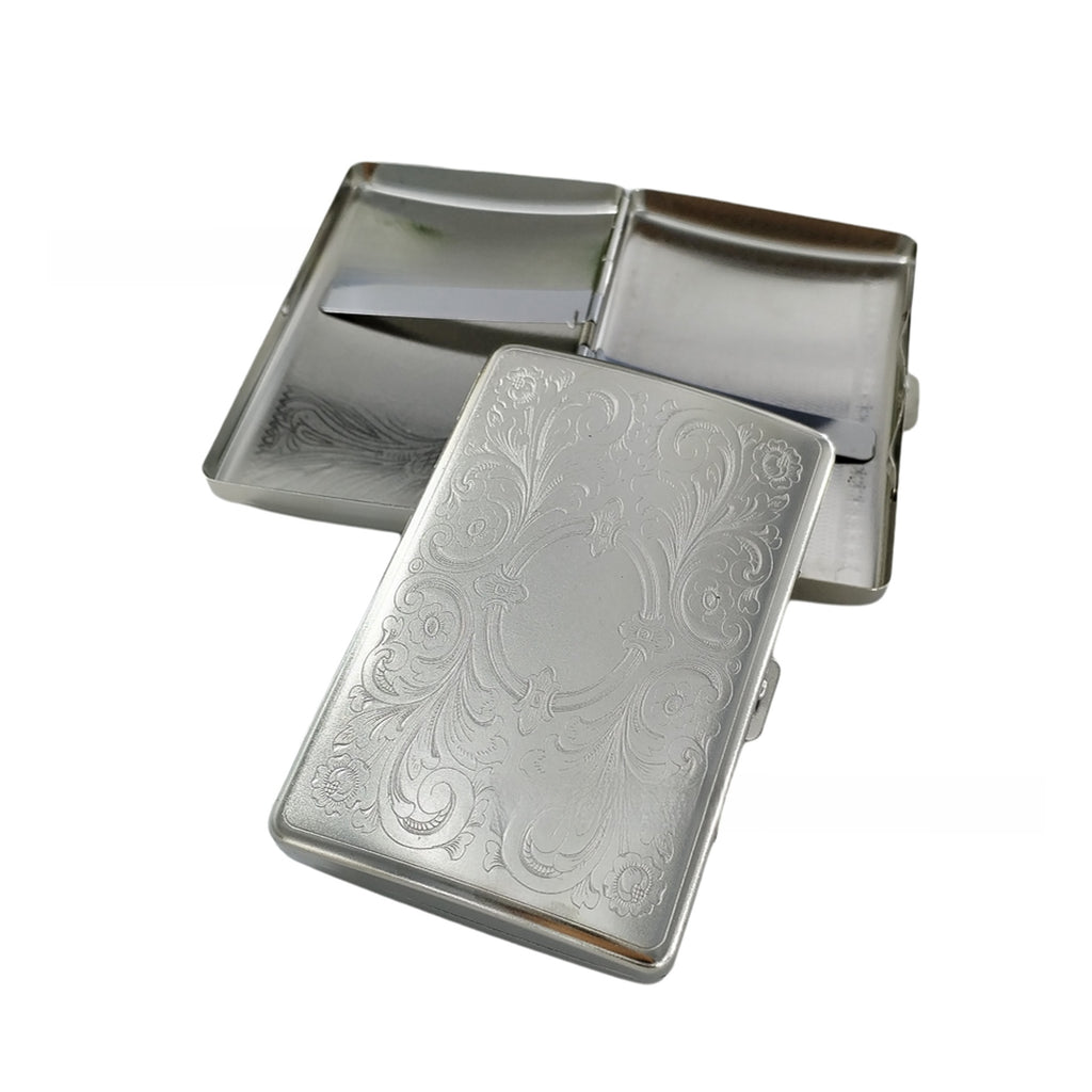 Embossed Metal Cigarette Case for Men and Women