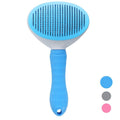 Stainless steel pet hair removal comb with automatic hair removal brush
