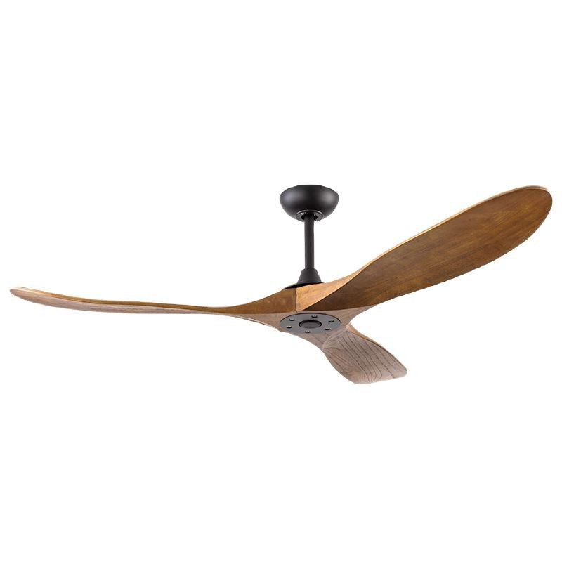 Retro Wood Ceiling Fan with Light and Remote Control