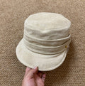 Wide Brim Suede Flat Top Hat